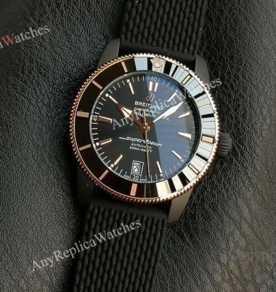 GF Breitling Superocean Heritage II 42mm 2824 Movement Black Face Black Case Watch